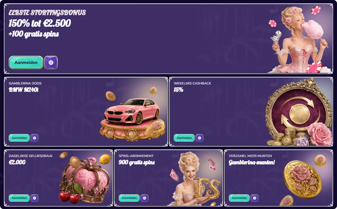Gamblerina sport bonuses